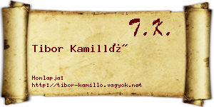 Tibor Kamilló névjegykártya